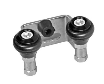 Horní doraz s vodícími gumovými kladkami 80 mm Horní doraz s vodícími gumovými kladkami 80 mm