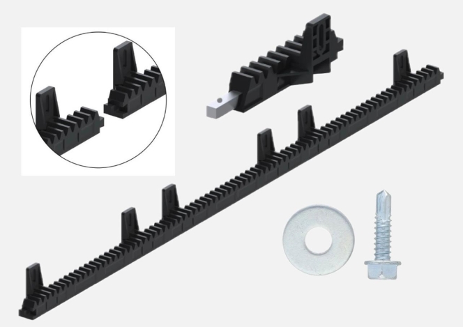 AAC1 ozubený nylonový hřeben 1m