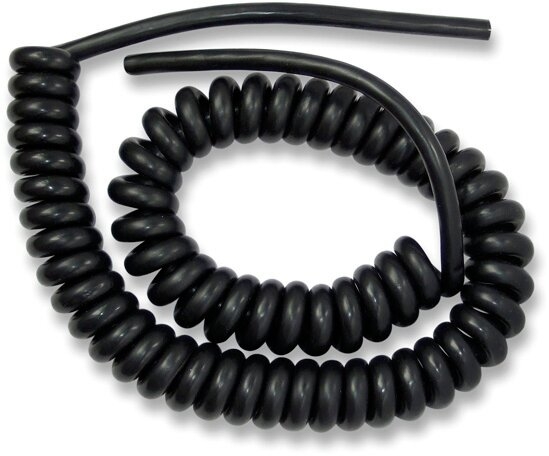 Spirálový kabel 4-žilový černý