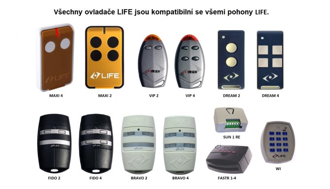přehled dálkových ovladačů life