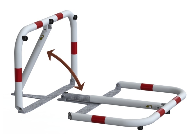 Mechanická parkovací sklopná zábrana U